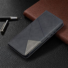 Handytasche Stand Schutzhülle Flip Leder Hülle T07 für Xiaomi Redmi 9A Schwarz