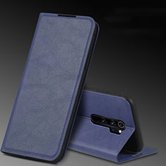 Handytasche Stand Schutzhülle Flip Leder Hülle T07 für Xiaomi Redmi Note 8 Pro Blau