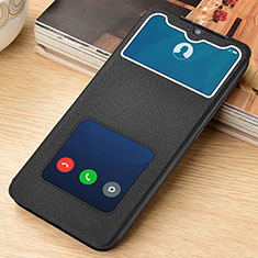 Handytasche Stand Schutzhülle Flip Leder Hülle T07 für Xiaomi Redmi Note 8 Schwarz