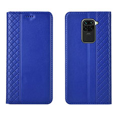 Handytasche Stand Schutzhülle Flip Leder Hülle T07 für Xiaomi Redmi Note 9 Blau