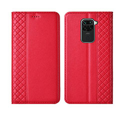 Handytasche Stand Schutzhülle Flip Leder Hülle T07 für Xiaomi Redmi Note 9 Rot