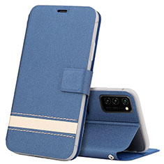 Handytasche Stand Schutzhülle Flip Leder Hülle T08 für Huawei Honor V30 5G Blau