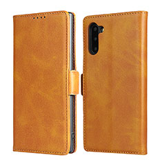 Handytasche Stand Schutzhülle Flip Leder Hülle T08 für Samsung Galaxy Note 10 5G Orange
