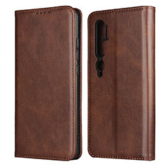 Handytasche Stand Schutzhülle Flip Leder Hülle T08 für Xiaomi Mi Note 10 Braun