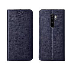 Handytasche Stand Schutzhülle Flip Leder Hülle T08 für Xiaomi Redmi Note 8 Pro Blau