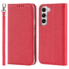 Handytasche Stand Schutzhülle Flip Leder Hülle T08D für Samsung Galaxy S22 Plus 5G Rot
