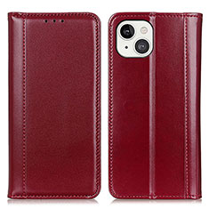 Handytasche Stand Schutzhülle Flip Leder Hülle T09 für Apple iPhone 13 Mini Rot