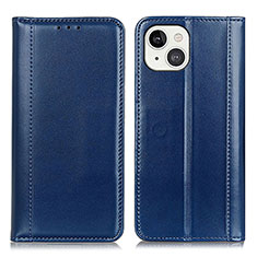 Handytasche Stand Schutzhülle Flip Leder Hülle T09 für Apple iPhone 14 Blau
