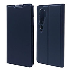 Handytasche Stand Schutzhülle Flip Leder Hülle T09 für Xiaomi Mi Note 10 Blau