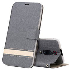 Handytasche Stand Schutzhülle Flip Leder Hülle T09 für Xiaomi Redmi K20 Grau