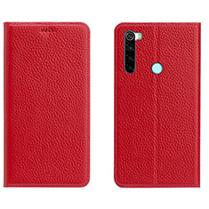 Handytasche Stand Schutzhülle Flip Leder Hülle T10 für Xiaomi Redmi Note 8 Rot