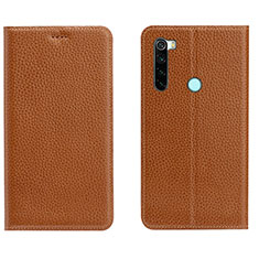 Handytasche Stand Schutzhülle Flip Leder Hülle T10 für Xiaomi Redmi Note 8T Orange