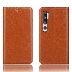 Handytasche Stand Schutzhülle Flip Leder Hülle T12 für Xiaomi Mi Note 10 Pro Orange