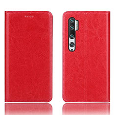 Handytasche Stand Schutzhülle Flip Leder Hülle T12 für Xiaomi Mi Note 10 Pro Rot