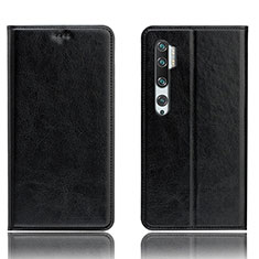 Handytasche Stand Schutzhülle Flip Leder Hülle T12 für Xiaomi Mi Note 10 Pro Schwarz