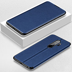 Handytasche Stand Schutzhülle Flip Leder Hülle T12 für Xiaomi Redmi Note 8 Pro Blau