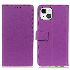 Handytasche Stand Schutzhülle Flip Leder Hülle T14 für Apple iPhone 14 Violett