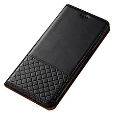 Handytasche Stand Schutzhülle Flip Leder Hülle T14 für Xiaomi Redmi Note 8 (2021) Schwarz