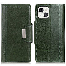 Handytasche Stand Schutzhülle Flip Leder Hülle T15 für Apple iPhone 14 Grün