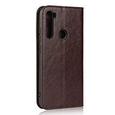 Handytasche Stand Schutzhülle Flip Leder Hülle T15 für Xiaomi Redmi Note 8 (2021) Braun