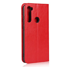 Handytasche Stand Schutzhülle Flip Leder Hülle T15 für Xiaomi Redmi Note 8 (2021) Rot