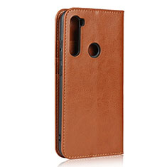 Handytasche Stand Schutzhülle Flip Leder Hülle T15 für Xiaomi Redmi Note 8 Orange