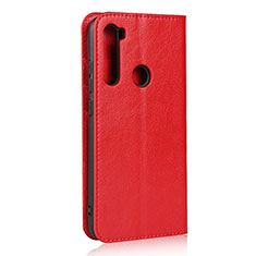 Handytasche Stand Schutzhülle Flip Leder Hülle T15 für Xiaomi Redmi Note 8 Rot