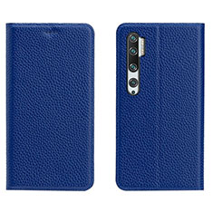 Handytasche Stand Schutzhülle Flip Leder Hülle T16 für Xiaomi Mi Note 10 Blau