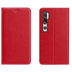 Handytasche Stand Schutzhülle Flip Leder Hülle T16 für Xiaomi Mi Note 10 Pro Rot