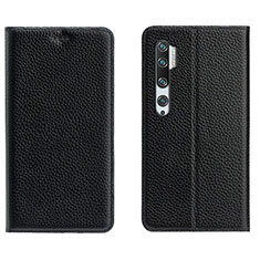 Handytasche Stand Schutzhülle Flip Leder Hülle T16 für Xiaomi Mi Note 10 Pro Schwarz