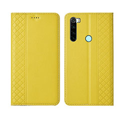 Handytasche Stand Schutzhülle Flip Leder Hülle T16 für Xiaomi Redmi Note 8 Gelb