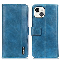 Handytasche Stand Schutzhülle Flip Leder Hülle T20 für Apple iPhone 13 Mini Blau