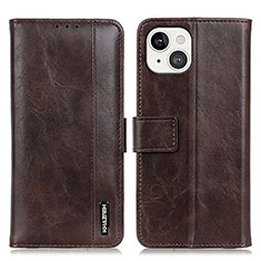 Handytasche Stand Schutzhülle Flip Leder Hülle T20 für Apple iPhone 14 Braun