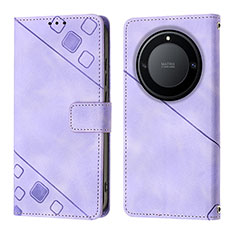 Handytasche Stand Schutzhülle Flip Leder Hülle Y01B für Huawei Honor Magic5 Lite 5G Violett