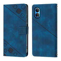 Handytasche Stand Schutzhülle Flip Leder Hülle Y01B für Huawei Honor X7 Blau