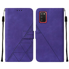 Handytasche Stand Schutzhülle Flip Leder Hülle Y01B für Samsung Galaxy A02s Violett
