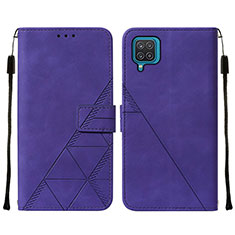 Handytasche Stand Schutzhülle Flip Leder Hülle Y01B für Samsung Galaxy M12 Violett
