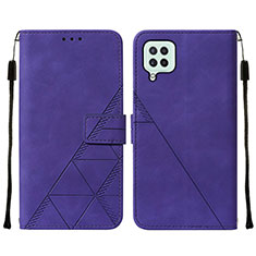 Handytasche Stand Schutzhülle Flip Leder Hülle Y01B für Samsung Galaxy M22 4G Violett