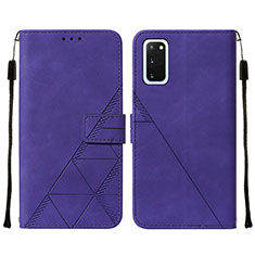 Handytasche Stand Schutzhülle Flip Leder Hülle Y01B für Samsung Galaxy S20 5G Violett