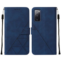 Handytasche Stand Schutzhülle Flip Leder Hülle Y01B für Samsung Galaxy S20 FE 5G Blau