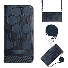 Handytasche Stand Schutzhülle Flip Leder Hülle Y01B für Xiaomi Redmi Note 11R 5G Blau