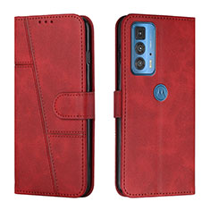 Handytasche Stand Schutzhülle Flip Leder Hülle Y01X für Motorola Moto Edge 20 Pro 5G Rot