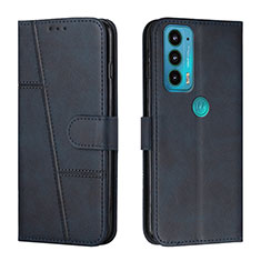 Handytasche Stand Schutzhülle Flip Leder Hülle Y01X für Motorola Moto Edge Lite 5G Blau