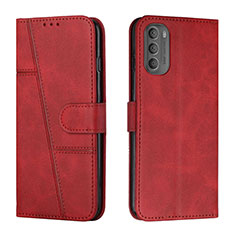 Handytasche Stand Schutzhülle Flip Leder Hülle Y01X für Motorola Moto G31 Rot
