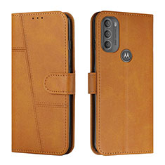 Handytasche Stand Schutzhülle Flip Leder Hülle Y01X für Motorola Moto G71 5G Hellbraun