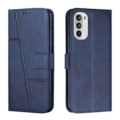 Handytasche Stand Schutzhülle Flip Leder Hülle Y01X für Motorola Moto G71s 5G Blau