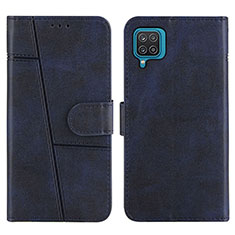 Handytasche Stand Schutzhülle Flip Leder Hülle Y01X für Samsung Galaxy A12 Nacho Blau