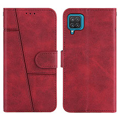 Handytasche Stand Schutzhülle Flip Leder Hülle Y01X für Samsung Galaxy A12 Nacho Rot
