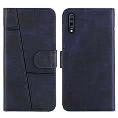 Handytasche Stand Schutzhülle Flip Leder Hülle Y01X für Samsung Galaxy A50 Blau
