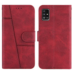 Handytasche Stand Schutzhülle Flip Leder Hülle Y01X für Samsung Galaxy A51 5G Rot